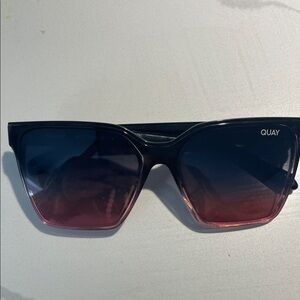 Quay Australia Level Up Black and Pink Ombre Sunglasses